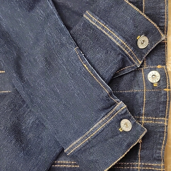 Charlotte Russe Dark Denim Button-down Jacket, S - Picture 14 of 16